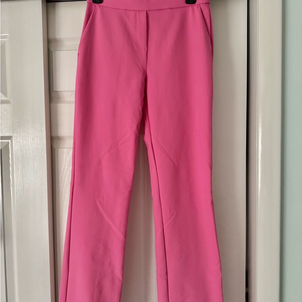 Chic Pink Straight Leg Women's Pants